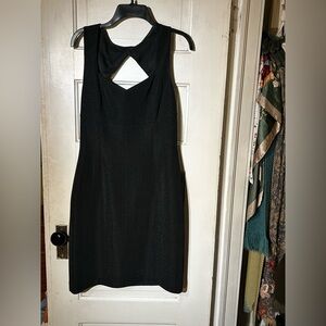 Black Backless Halter Cocktail Dress